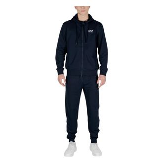 Emporio Armani Trainingsset - Heren - Trainingspakken - Blauw - L - Katoen - Fitness