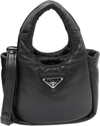 Prada Pre-owned Leather prada-bags - Dames - Vintage Handtas - Zwart - ONE Size - Leer - Vintage