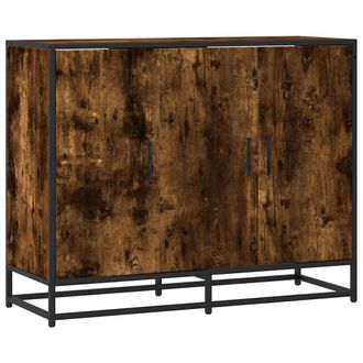 vidaXL Credenza Rovere Fumo 94x35x76 Cm In Legno Multistrato - Vidaxl