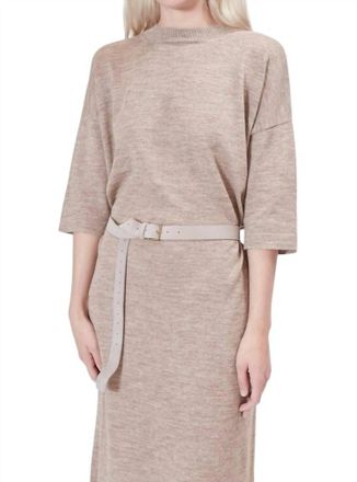 Lauren Manoogian Raw Leather Buckle Belt In Gris