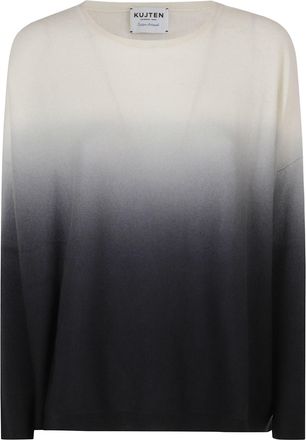 Kujten Jessy Dye Gradient Side Slit Cashmere Sweater