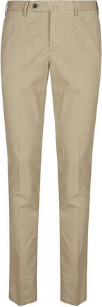 Pantaloni Torino S-Slim Diagonale Broek - Heren - Chinos - Beige - L - Katoen - Broeken