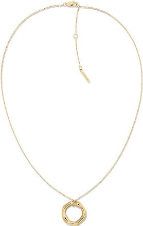 Calvin Klein Womens Fluid Metal Necklace - Metallic