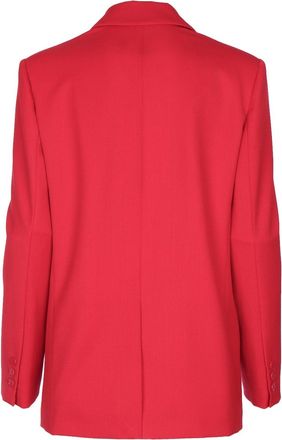 Elisabetta Franchi Single-Breasted Wool Blazer - Red