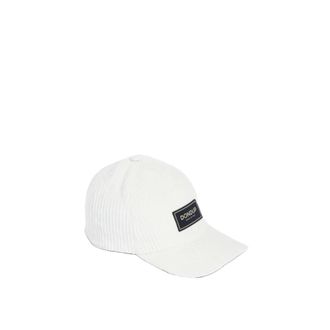 Dondup Baseballpet van Corduroy - Heren - Petten - Wit - ONE Size - Katoen - Accessoires