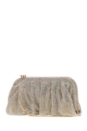Benedetta Bruzziches Womens Grande Clutch Gold Fabric