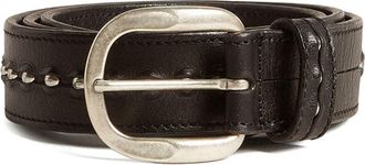 Golden Goose stud-detail belt - men - Brass/Calf Leather - 70 - Black