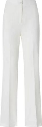 Pinko Wijde broek - Dames - Wijde Broeken - Wit - M - Polyester - Broeken