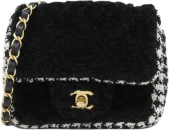 Chanel Pre-owned Shearling Sheepskin Tweed Shoulder Bag - Dames - Vintage Schoudertas - Veelkleurig - ONE Size - Tweed - Vintage