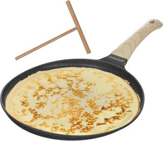 KASANOVA Padella crepes 28 cm con spatola Crepes Magie grigia