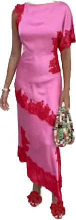 Never Fully Dressed Fearne Dress In Pink/red