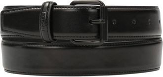 Kazar Zwarte leren riem met klassieke gesp - Dames - Riemen - Zwart - 90 CM - Leer - Accessoires