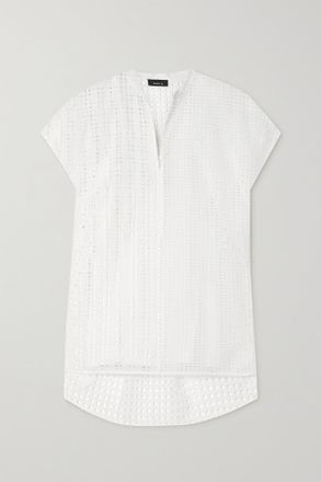 Akris Blusa In Pizzo Sangallo - Ecru