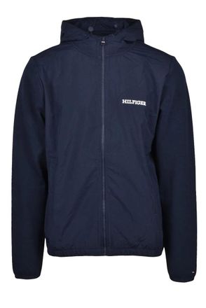 Tommy Hilfiger Blue Cotton Polyester Elastane Mens Zip-Up Sweatshirt