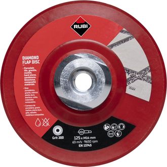 Rubi 32939 200 Grit Fino Disco &Oslash;125 - Ref: 32939