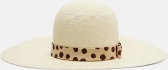 Valentino Sombrero na&uacute;tico de paja con lunares