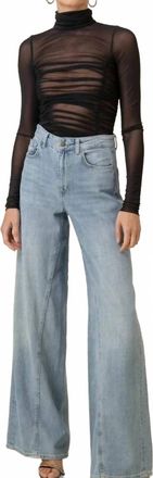 Line & Dot Quincy Turtleneck Top In Black