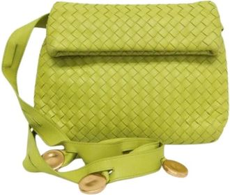 Bottega Veneta Pre-owned Cross Body Bags, male, Yellow, Size: ONE SIZE Pre-owned Fold 642637 Shoulder Bag