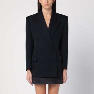 Valentino Navy blue double-breasted jacket Toile Iconographe