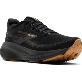 Brooks Adrenaline GTS 25 Running Shoe in Black/Biscuit at Nordstrom, Size 11.5