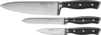 J.A. Henckels International Forged Accent 3-pc Starter Knife Set - Black Handles