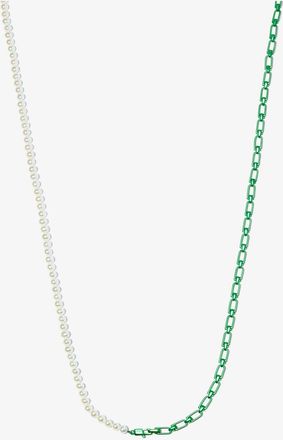 Eéra Sterling Silver Pearl Chain Necklace - Womens - Enamel/Pearl/Sterling Silver