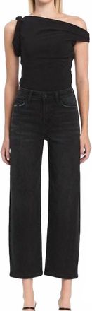 Flying Monkey Amelia High Rise Barrel Jeans In Black