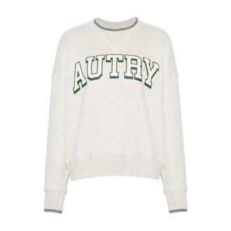 Autry Groen Witte Sweatshirt - Dames - Sweatshirts - Wit - XS - Katoen - Hoodies & sweatvesten