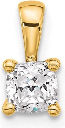 Diamond2Deal 14k Yellow Gold 1/2 Ct Cushion Cut Lab Grown Diamond Pendant