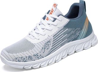 Generic Mens Sports Shoes Breathable Mesh Walking Running Tennis Shoes Training Shoe Workout Gym Wear Sneakers Athletic Shoes(Blue 2,6.5 UK)