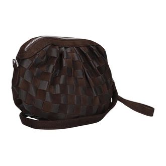 N&uacute;noo Myra Braided Nubuck - Dames - Tassen - Bruin - Maat: ONE Size
