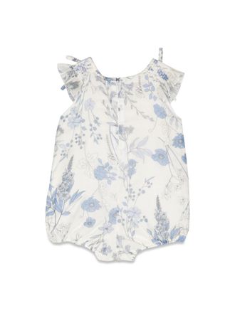 Blumarine Floral Cotton Romper - Multicolor