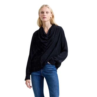 French Connection Renaya Diamante-blouse voor dames (Zwart)