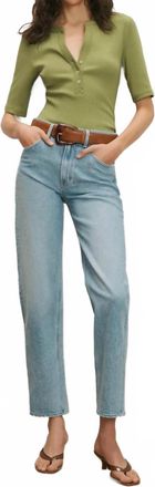 Veronica Beard Reubian Henley Top In Cactus