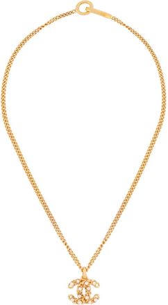 Chanel 2003 pre-owned halsketting met CC-hanger - Goud