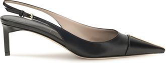 Tom Ford Womens Pumps Leather Slingback Black Calf High Heel Shoes