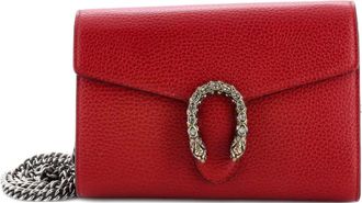Gucci Dionysus Chain Wallet Leather with Embellished Detail Small crossbody bag - Rood