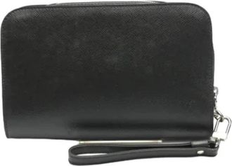 Louis Vuitton Tweedehands leren Louis Vuitton tassen - Dames - Vintage Clutch - Zwart - ONE Size - Vintage