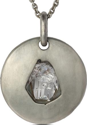Parts Of Four Disk danburite pendant necklace - unisex - Crystal/Sterling Silver - One Size