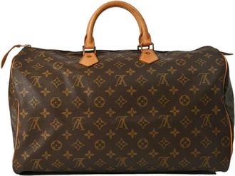 Louis Vuitton Tweedehands Canvas Louis Vuitton tassen - Dames - Vintage Handtas - Bruin - ONE Size - Vintage