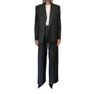 Victoria Beckham Olie Sculpturale Jas - Dames - Jassen - Groen - Maat: S Wol