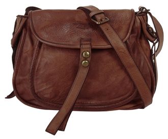 Samantha Look Umh&auml;ngetasche SAMANTHA LOOK, Damen, Gr. B/H/T: 30cm x 26cm x 11cm onesize, braun (cognac), Leder, gepflegt, Taschen Umh&auml;ngetasche, echt Leder, Made in