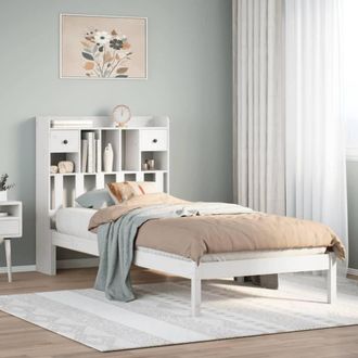 Berkfield Home Bookcase Bed without Mattress White 90x190 cm Single Solid Wood Pine