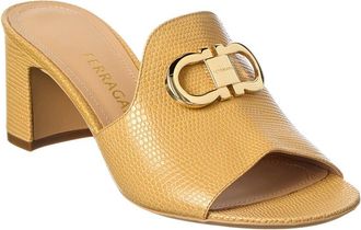 Ferragamo Ferragamo Gancini Leather Sandal
