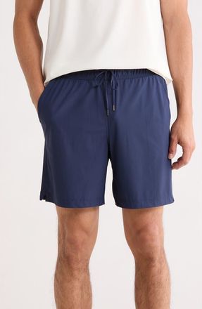 90 Degree by Reflex Madras Power 7-Inch Shorts in Naval Blue at Nordstrom Rack, Size Xx-Large