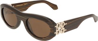 Ferragamo SF2082SE 223 Womens Sunglasses Brown Size 54