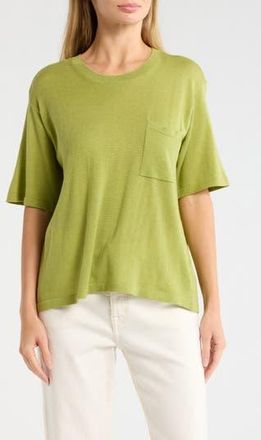 Halogen Pocket T-Shirt in Deep Lime at Nordstrom Rack, Size Medium