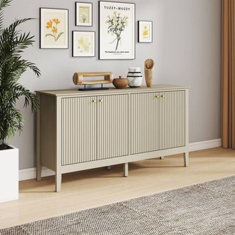 Melody Maison Large Taupe 4 Door Sideboard - Hales Taupe Range in Beige