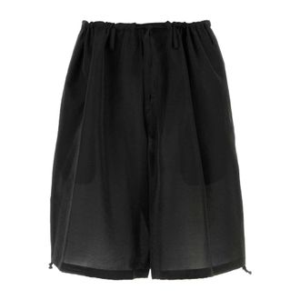 Yohji Yamamoto Casual Shorts, male, Black, Size: M Jersey Bermuda Shorts