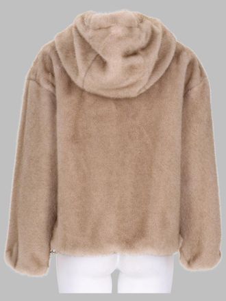 Herno Faux Fur Bomber Jacket - Beige